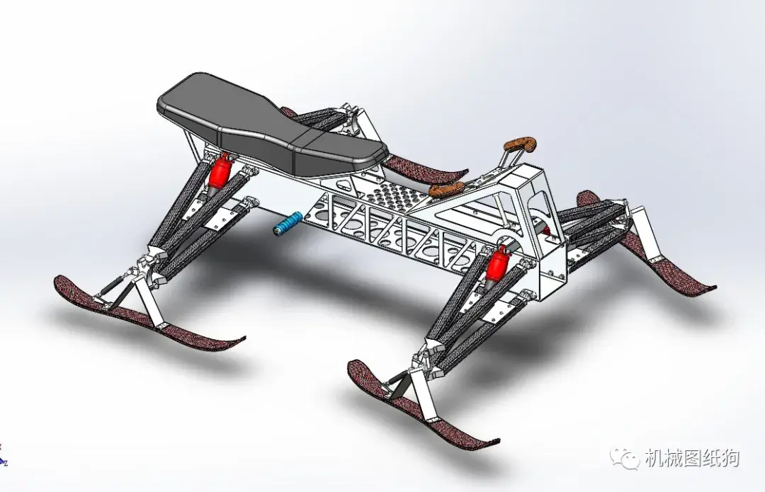 【其他车型】snow buggy雪地车电动雪橇车3d图纸 solidworks设计