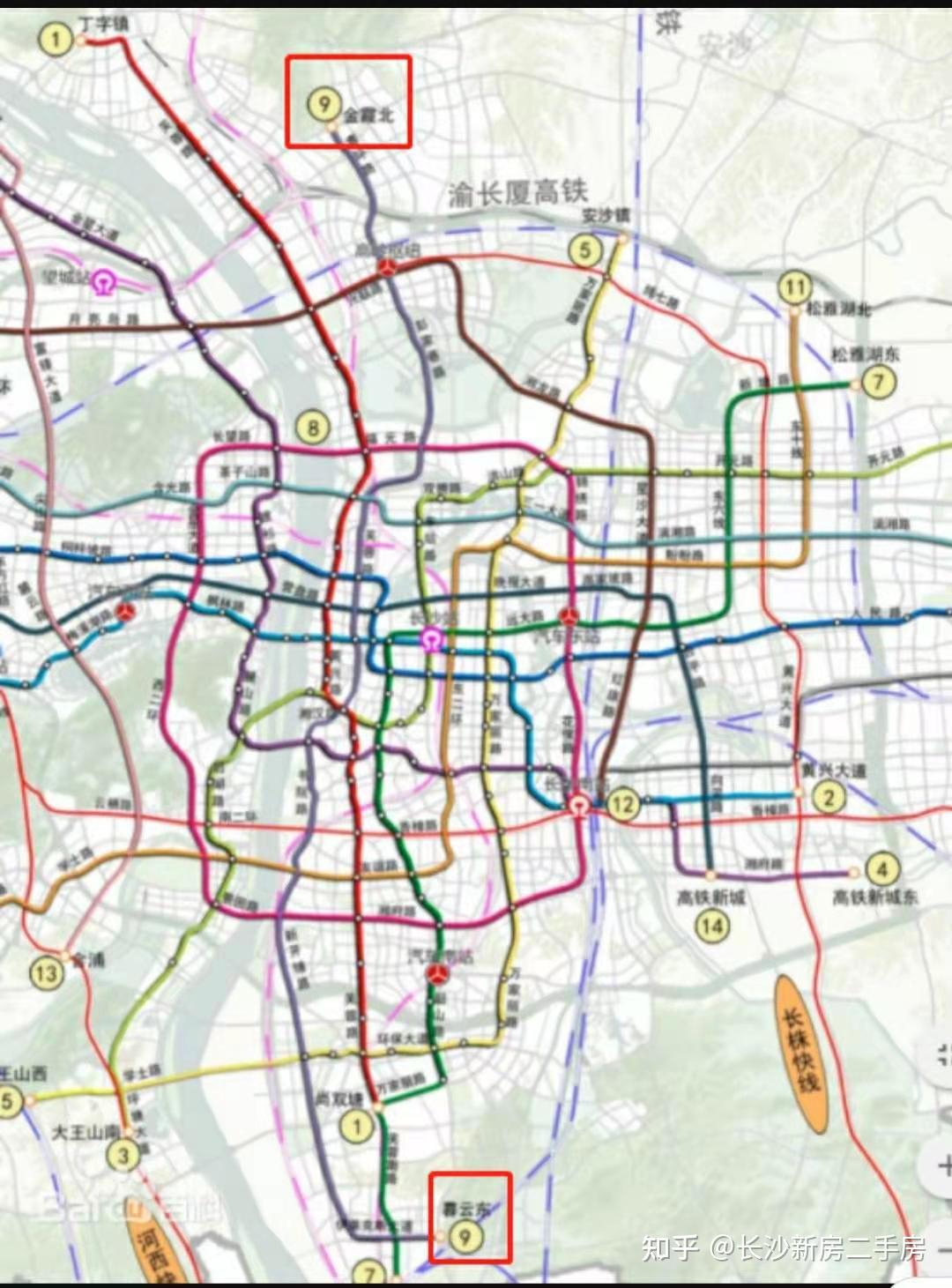 长沙地铁最全规划汇总及沿线楼盘!