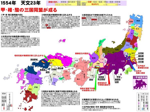 【地图】日本战国时代势力地图集