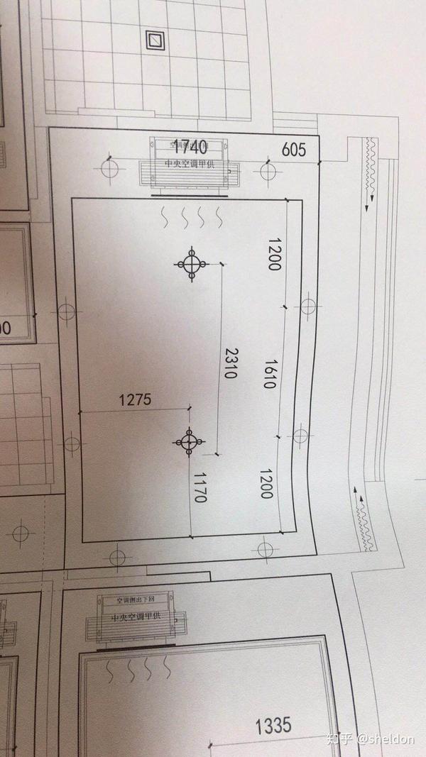 实际的吊顶筒灯与图纸上的吊顶筒灯完全不一样