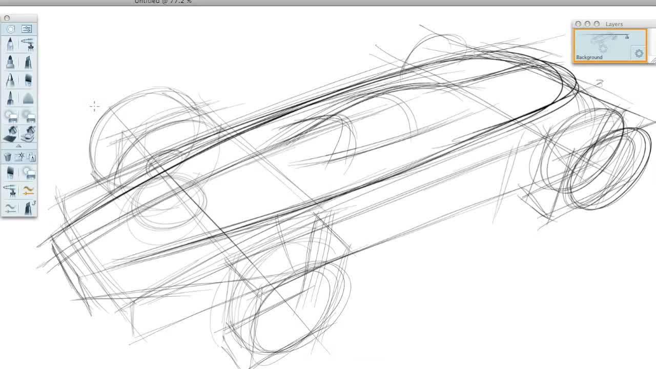 汽车造型设计手绘草图视频