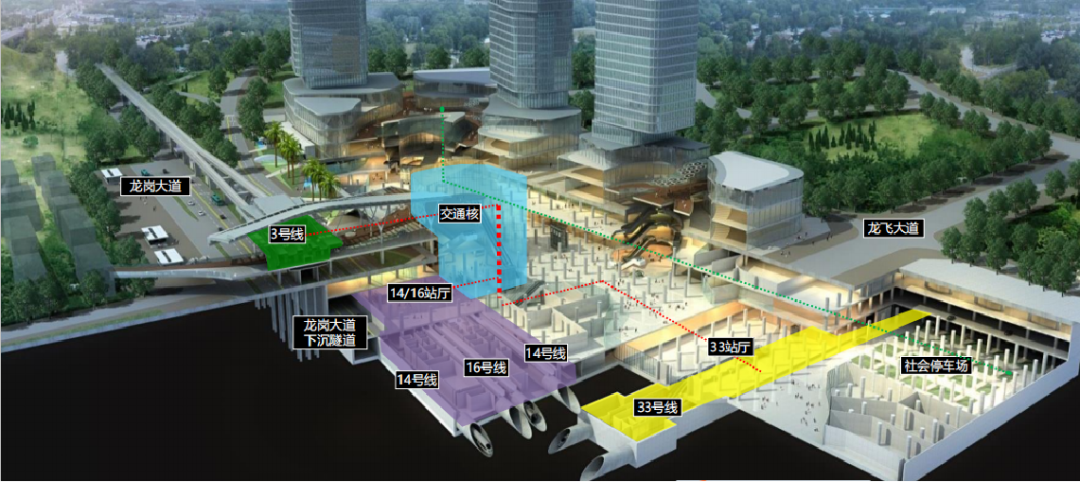 龙岗向东大运综合交通枢纽即将开启直通多线地铁