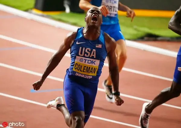 美国超新星克里斯蒂安·科尔曼以9秒76的男子百米历史第7快的成绩夺冠