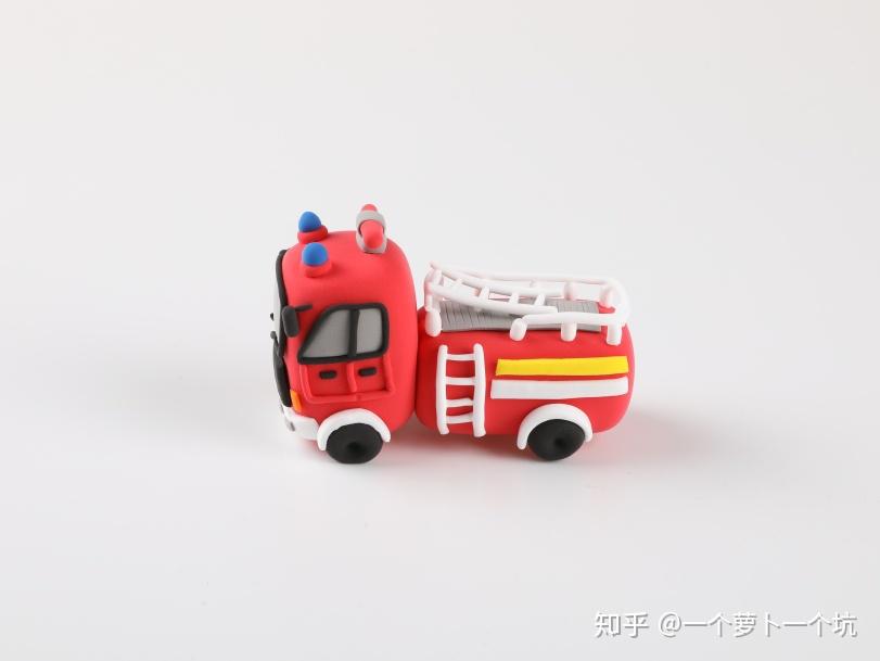 超轻粘土玩法消防车
