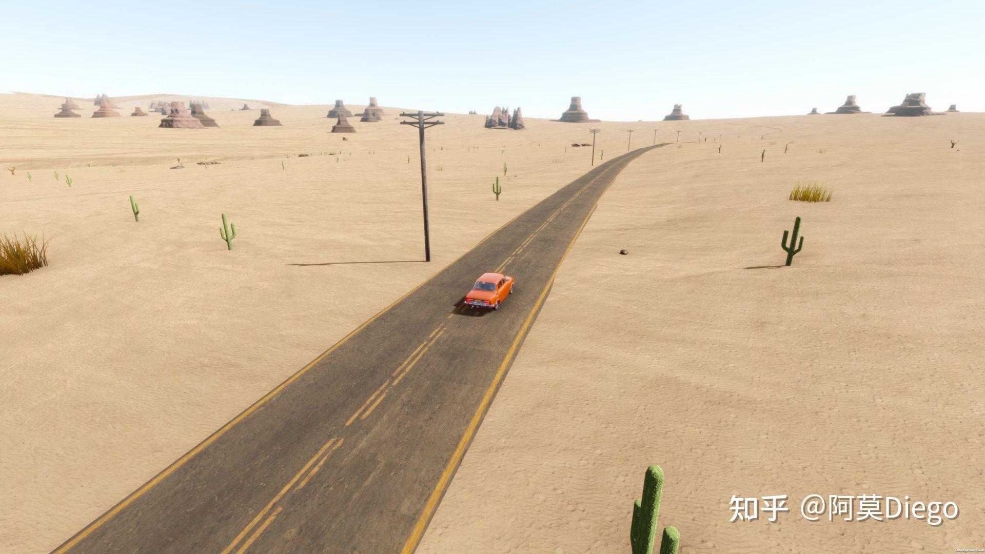 steam游戏就自己一个人在沙漠里面可以开车还有一条公路走一段路会