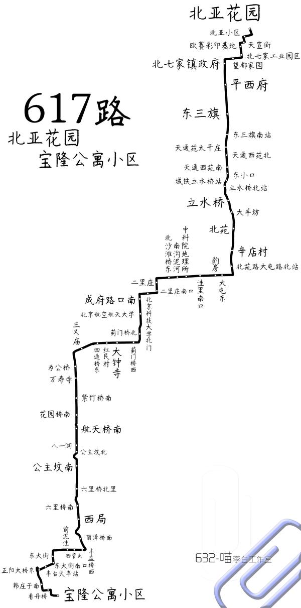 北京公交617路 写给你的信.