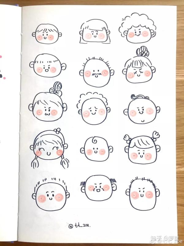 简笔画 | 各种萌萌哒简笔画小头像,画法简单实用,适合