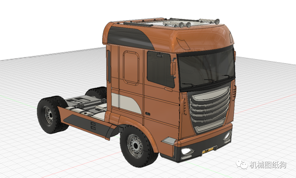 【工程机械】generic-truck通用卡车头模型3d图纸 f3d
