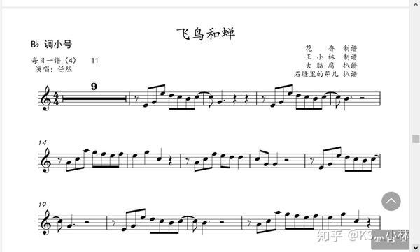 任然《飞鸟和蝉》小提琴 大提琴 单簧管 长笛 萨克斯