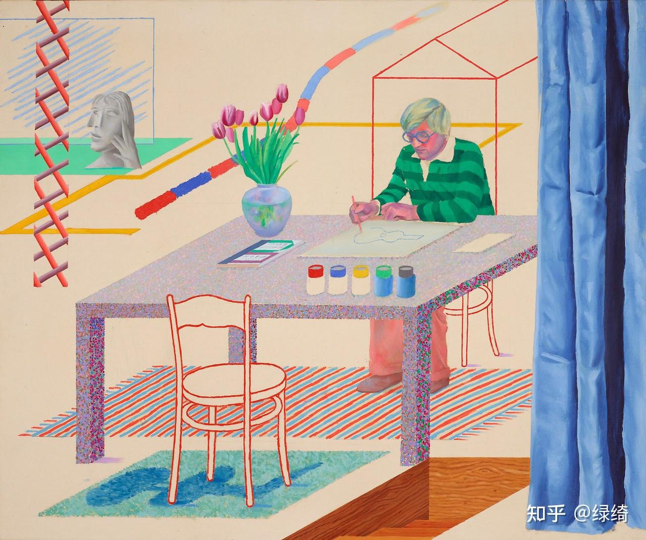 大卫霍克尼davidhockney自画像里的秘密