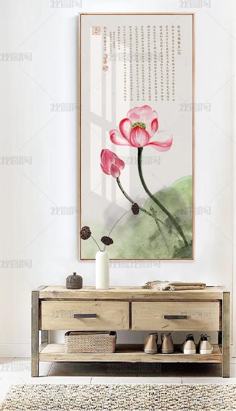 我图网中式玄关装饰画,带你梦回东方