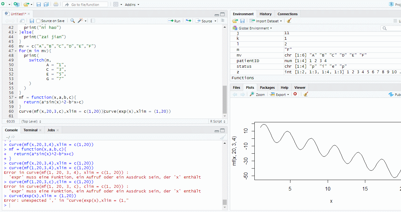 在gif 11中我们定义了一个函数mf,其中有四个参数:x,a,b,c,之间用