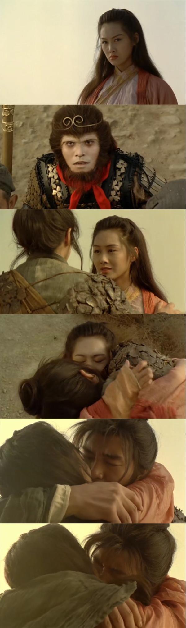 最后附身至尊宝拥吻紫霞眉头一紧真的感动到不行,好像千言万语都在