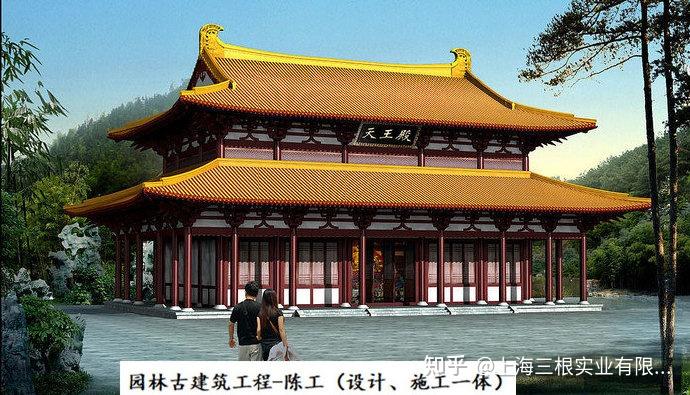 仿古牌楼施工及修缮 寺庙寺院规划设计效果图 仿唐古建设计施工