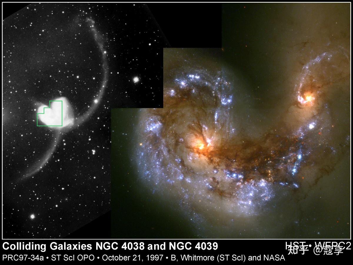 它由ngc 4038与ngc 4039两个旋涡星系构成,在arp特殊星系表中的编号是