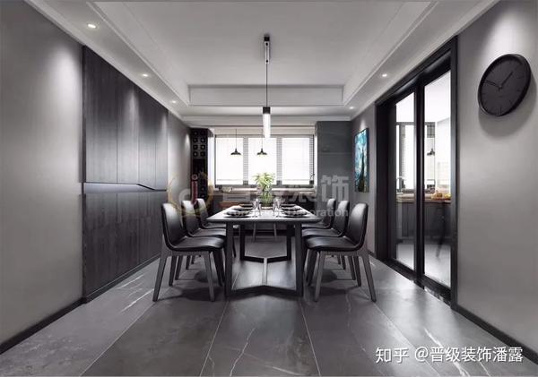 沈阳晋级装饰——格林玫瑰湾150平三室两厅两卫案例解析|玩转高级黑白