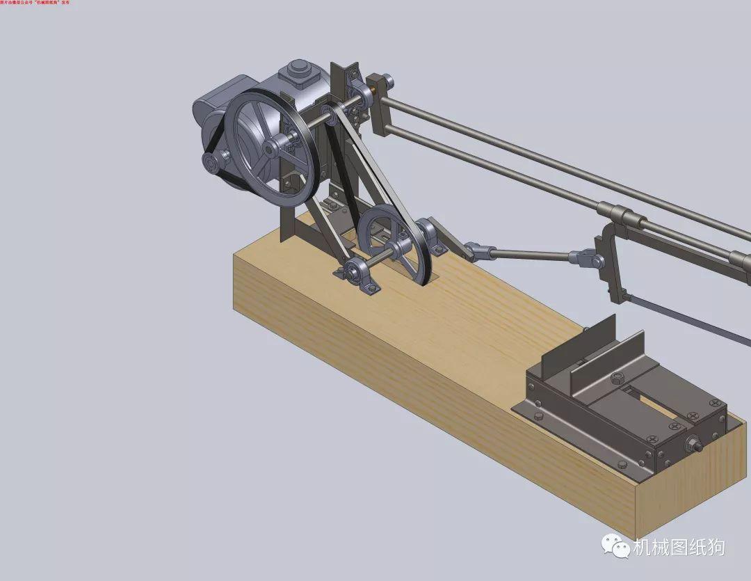 工程机械 金工锯床电动弓锯3d模型solidworks设计