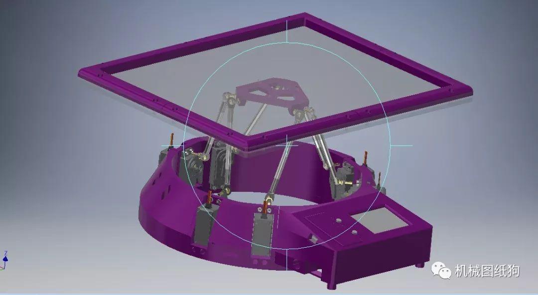 机器人6自由度stewart平台并联机构inventor设计