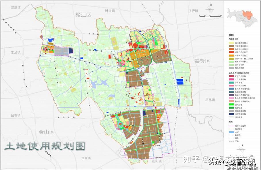 最新金山区亭林镇含金山工业区总体规划新增市域南枫线