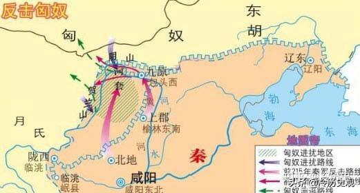 秦国夺取河套地区示意图