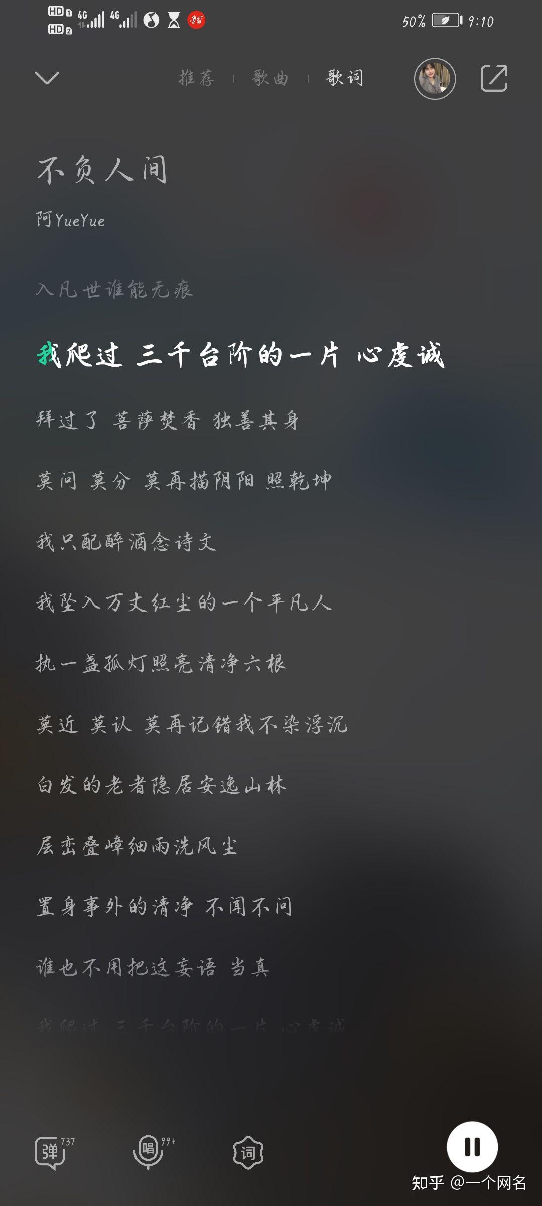 不负人间的歌词到底是什么意思