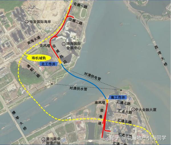 珠海十字门隧道路线图