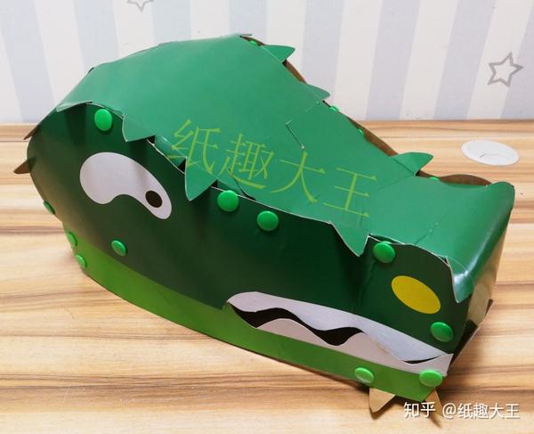 新设计的鳄鱼纸头盔