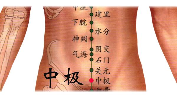 我们选灸中脘,足三里,神阙,中极,三阴交