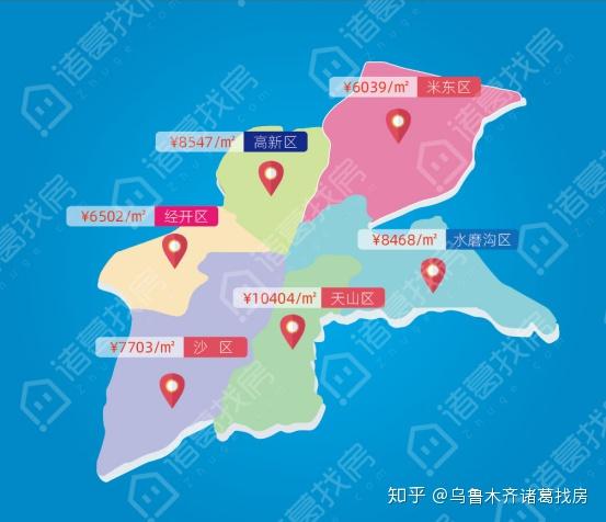 2020年乌鲁木齐各区域房屋均价地图新鲜出炉!快看看以