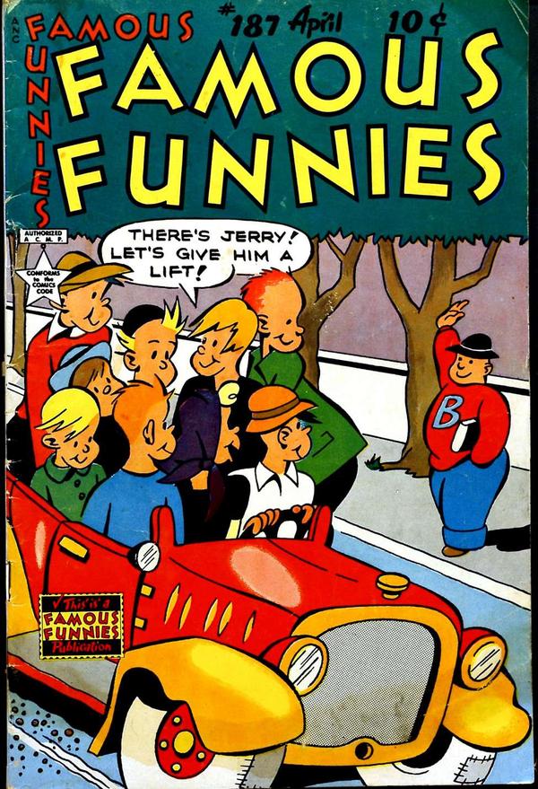 1933年第一本漫画书《famous funnies》人物造型采用的是简洁化的卡通