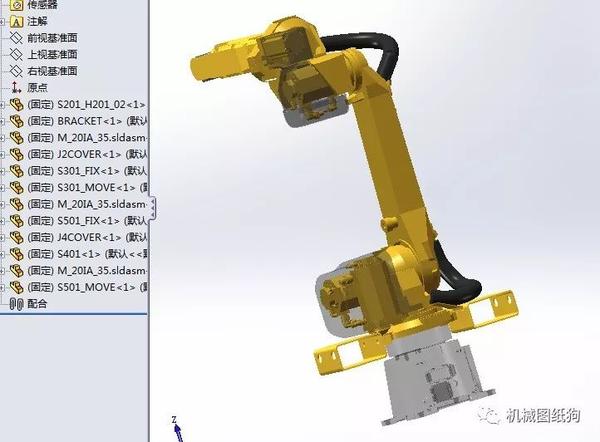 【机器人】发那科fanuc m-20a机器人模型图纸 x_t格式 工业机械臂