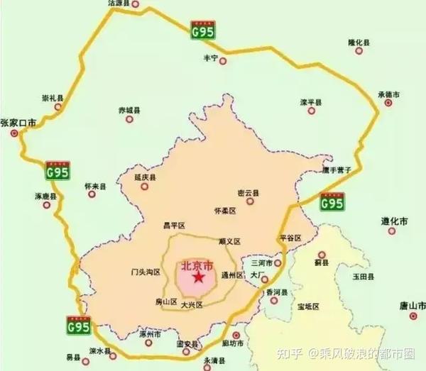 (北京"大七环"京津冀环线路线图)
