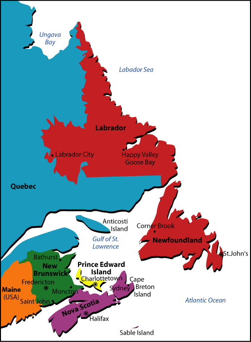 大西洋四省包括:新不伦瑞克省(new brunswick,nb),纽芬兰和拉布拉多省