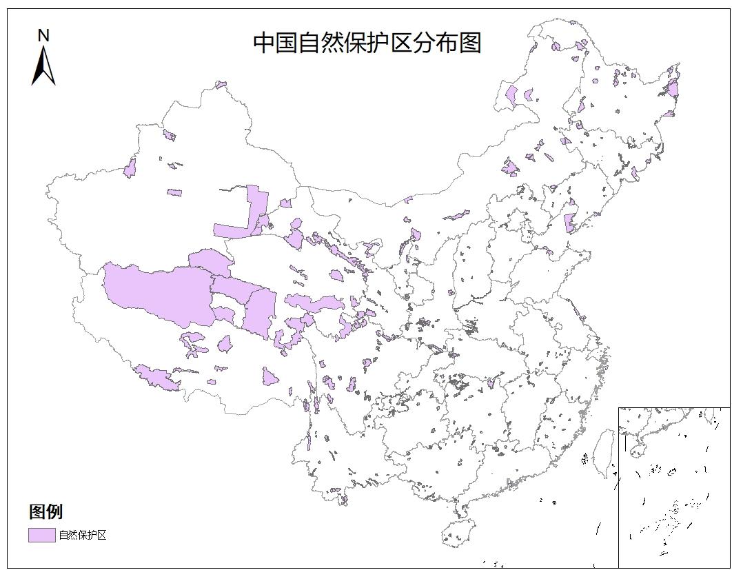 各位知友有没有中国国家级自然保护区分布的矢量地图呢