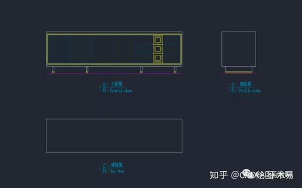 一款轻奢电视柜练习图纸!(新手必看)