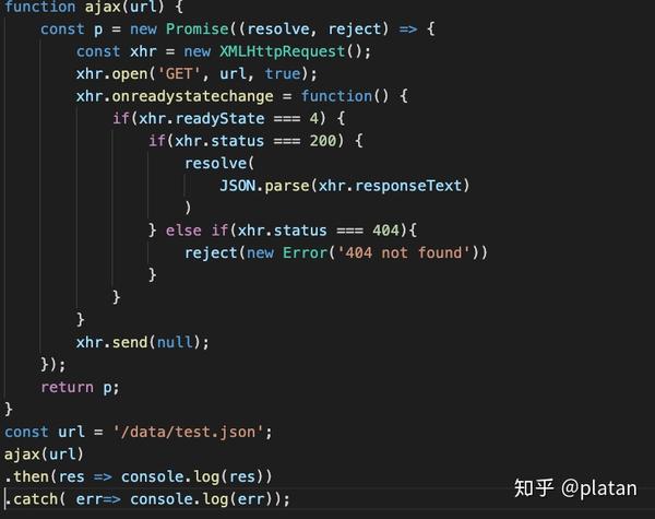 ajax的工作原理,如图 functionajax(url){constp=newpromise((resolve