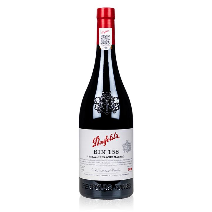 奔富(penfolds)bin138设拉子歌海娜玛塔罗红葡萄酒750m