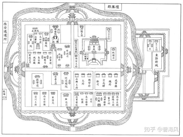 西安城墙四门暗含「长安永安」?这只是个巧合!(2019/01/31)_碧海风云