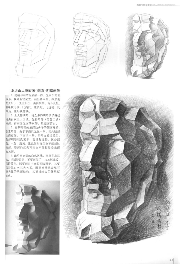 素描头像教程之亚历山大怎么画及画法讲解