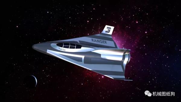【飞行模型】ranger科幻宇宙飞行器模型3d图纸 solidworks设计