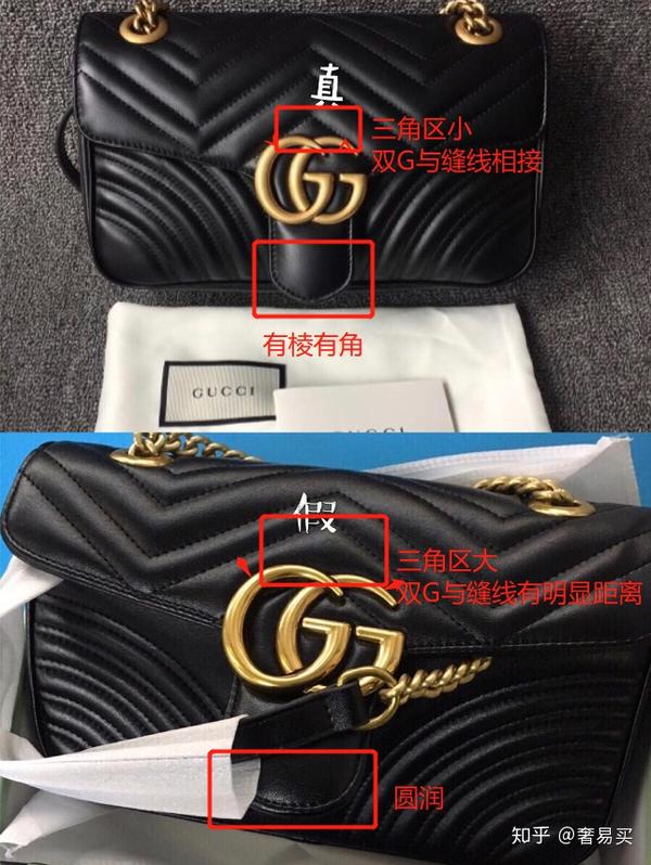 奢侈品鉴别:gucci古驰双g marmont 绗缝包真假鉴别 你