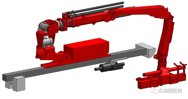 工程机械大型工程机械伸缩臂结构3d图纸solidworks设计