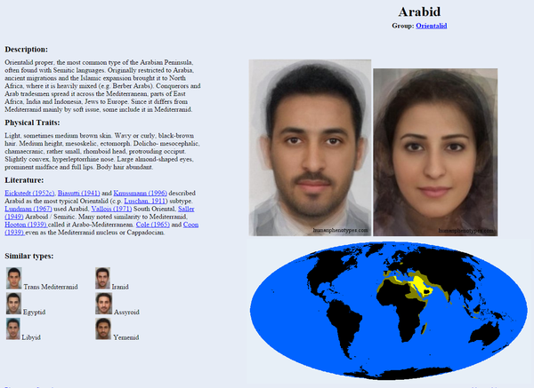 白种人新欧洲人种阿拉伯类型(arabid)