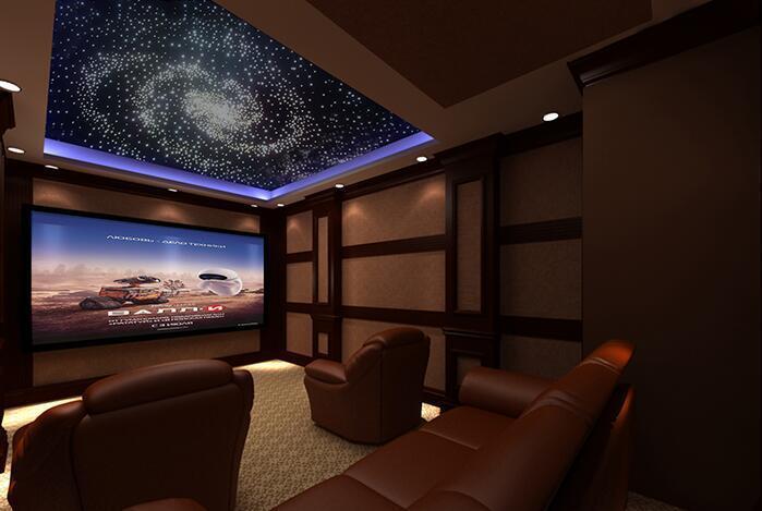 在自己家安装自己的私人影院还是不错的,悠闲的时候可以看看电影!