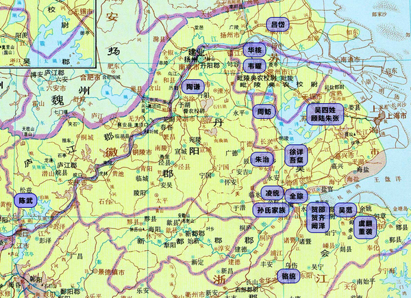 三国人物籍贯地图