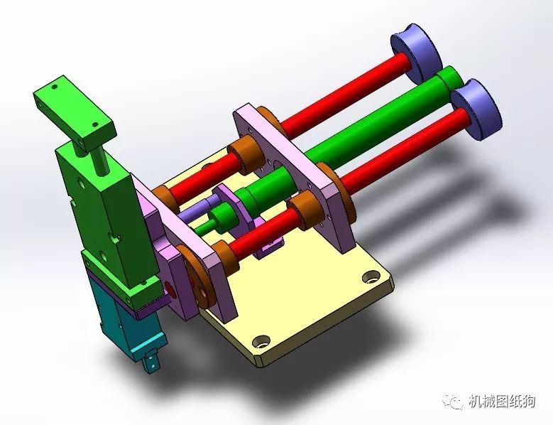 【非标数模】气缸夹取机械手3d数模图纸 solidworks设计 附step