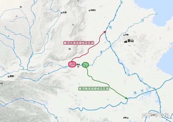 大禹治水可能地点示意图