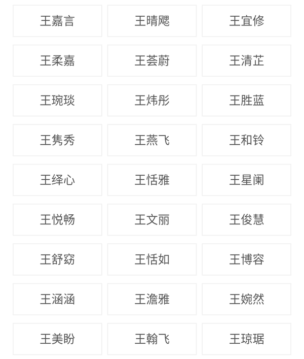 姓王,求孩子姓名?