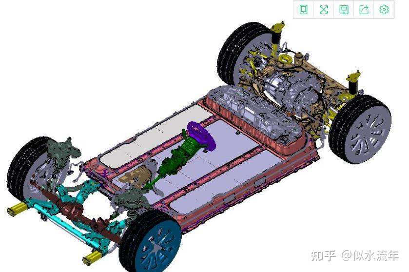 model3车身底盘三电外饰仪表台门护板3d数据下载