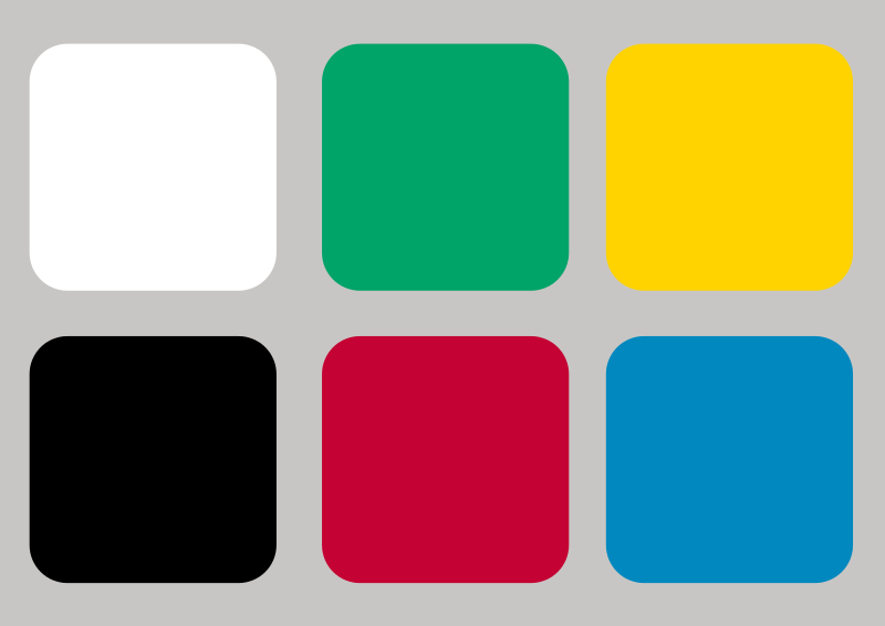 任何颜色的排列顺序是根据与这六个基本色的相似程度排列的.
